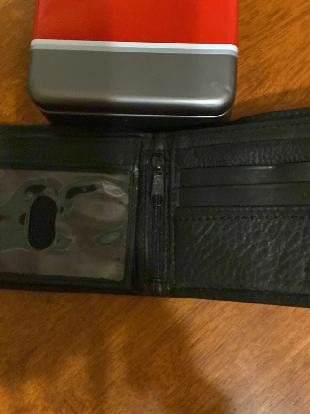 Relic Black Pebbled Leather Zip Traveler Wallet